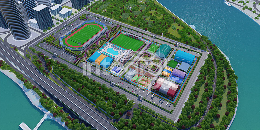 construcción de complejo deportivo