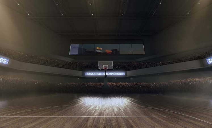 Construcción de la Cancha de Baloncesto Interior