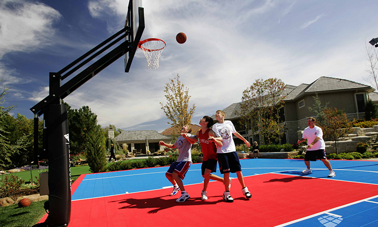 basketball court with positions