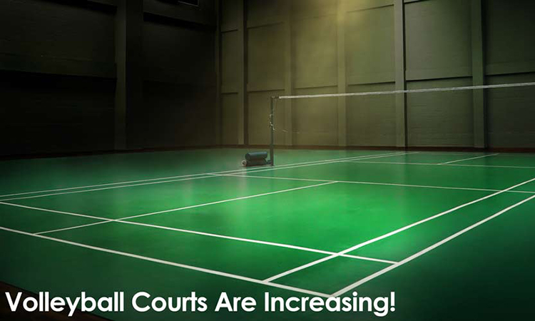 Volleyball Courts Are Increasing!