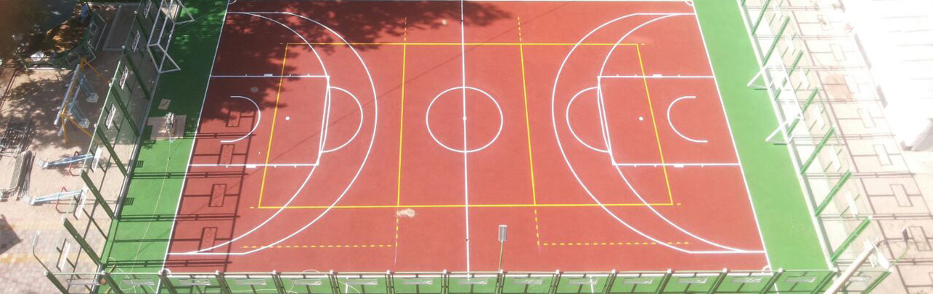 Multi Purpose Court Design, Tennis, Basketball, Volleyball