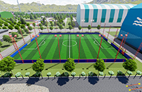 Mini terrain de football en plein air modulaire