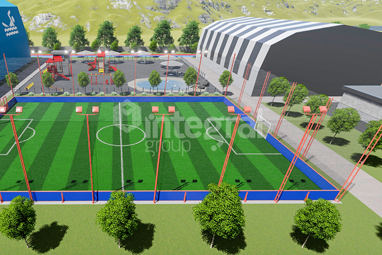 Mini campo modular de fútbol al aire libre