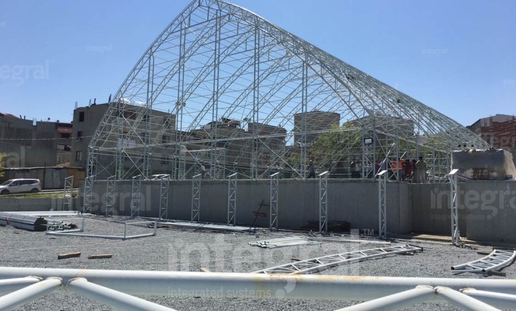 Cancha de fútbol rápido de construcción de acero en Beylikdüzü, Estambul